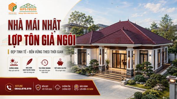 12+ Mẫu Nhà Mái Nhật Lợp Tôn Giả Ngói Đẹp 2026