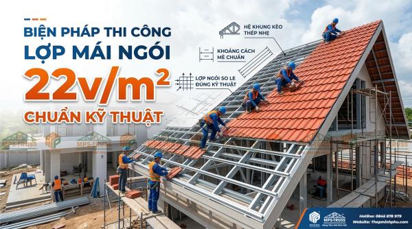 Biện Pháp Thi Công Lợp Mái Ngói 22v/m2 Chuẩn Kỹ Thuật