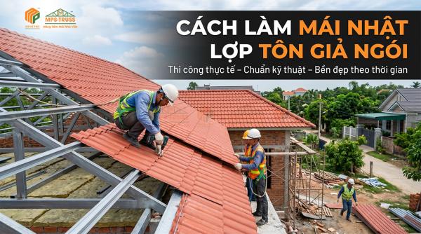 Cách Làm Mái Nhật Lợp Tôn Giả Ngói
