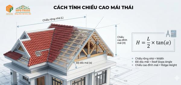 Cách Tính Chiều Cao Mái Thái Chuẩn Kỹ Thuật