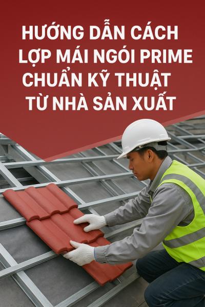 Hướng dẫn cách lợp mái ngói Prime chuẩn kỹ thuật Từ nhà sản xuất