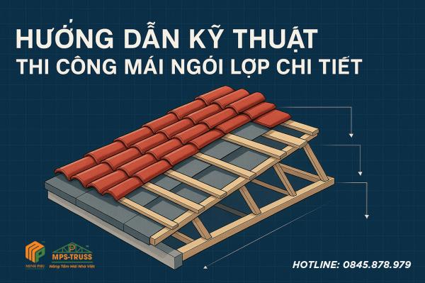 Hướng Dẫn Kỹ Thuật Thi Công Mái Ngói Chi Tiết Chuẩn Từ A-Z