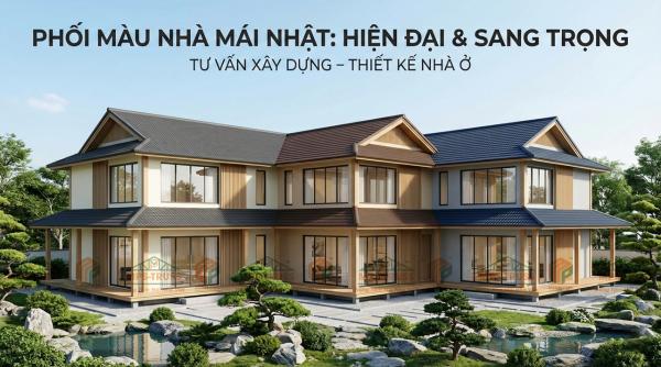 Nhà Mái Nhật Sơn Màu Gì Đẹp? Phối Màu Nhà Mái Nhật