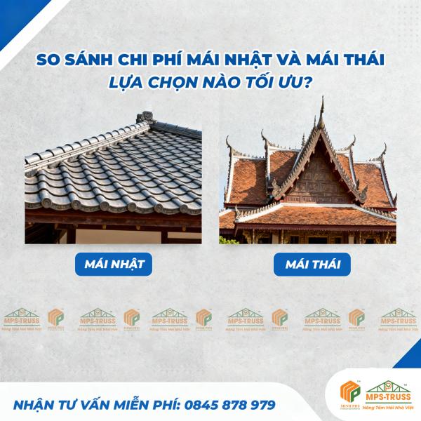 So Sánh Chi Phí Mái Nhật Và Mái Thái