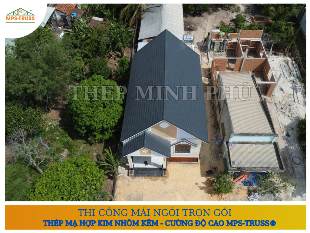 thi công mái ngói trọn gói tại long an , mái thái