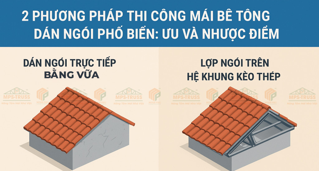 2 Phương pháp thi công mái bê tông
