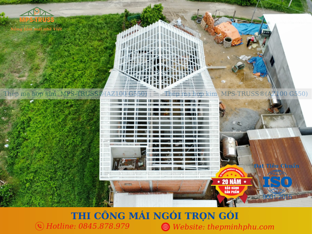 hệ khung kèo thép cho mái ngói