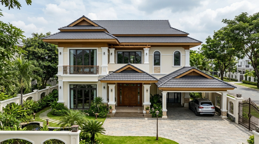 Mái thái biệt thử giả ngói 1