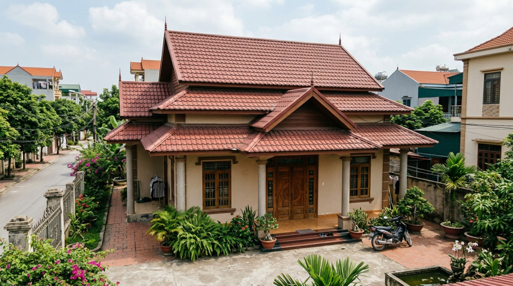 Mái thái mẹ bồng con 3