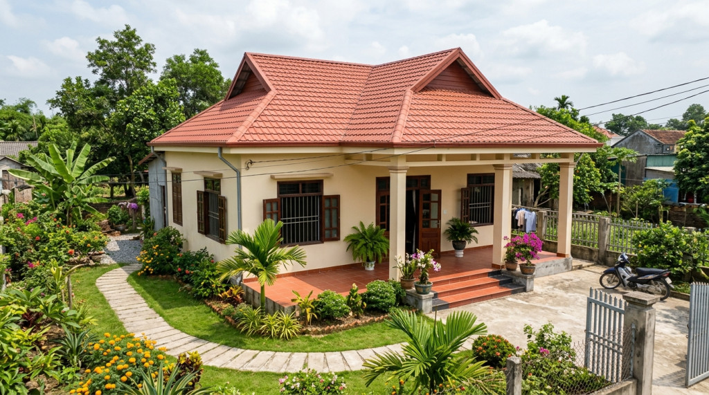 sân vườn giả ngói 1