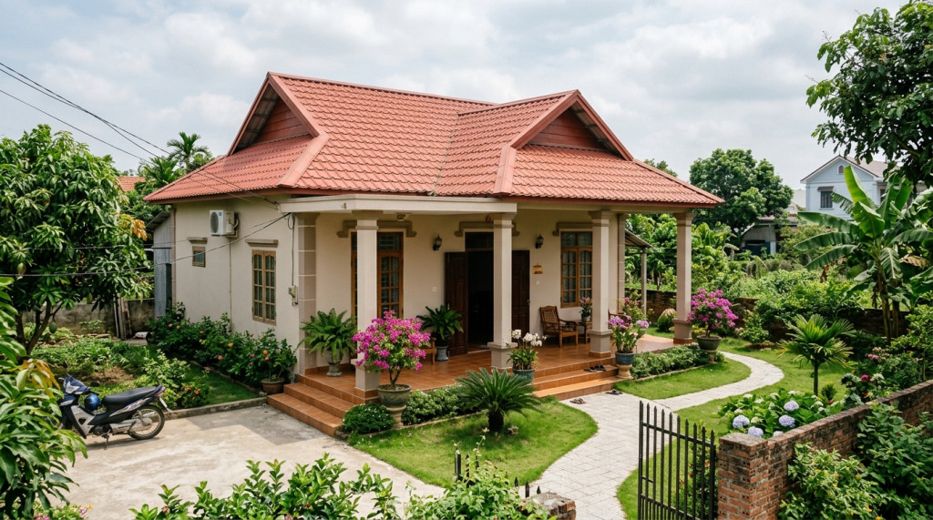 sân vườn giả ngói 2