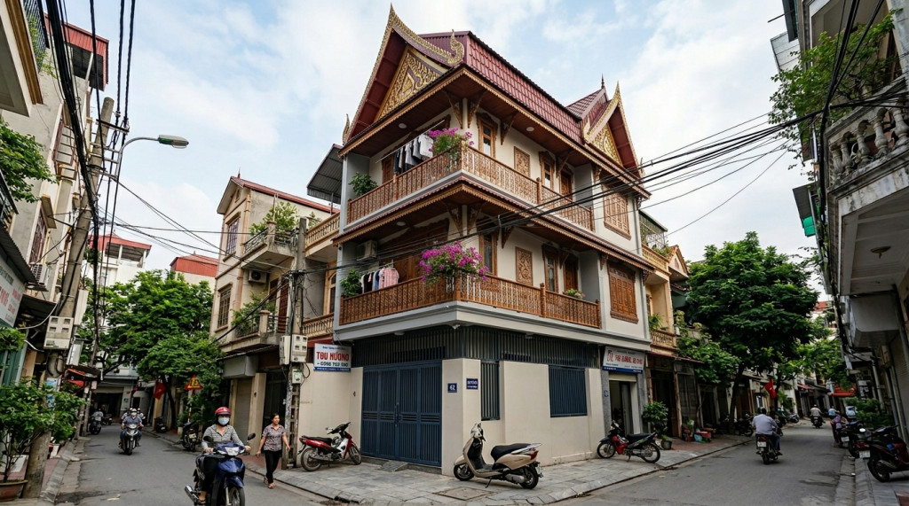 mái thái lợp tôn phố 3