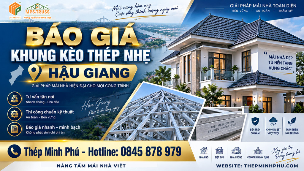 Bóa giá khugn kèo thép hậu giang