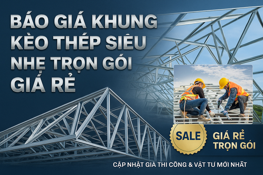 Báo giá khung kèo thép nhẹ trọn gói giá rẻ