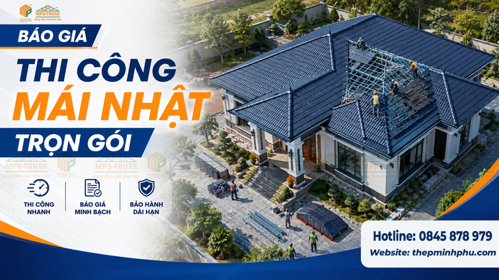 Báo giá thi công mái nhật trọn gói