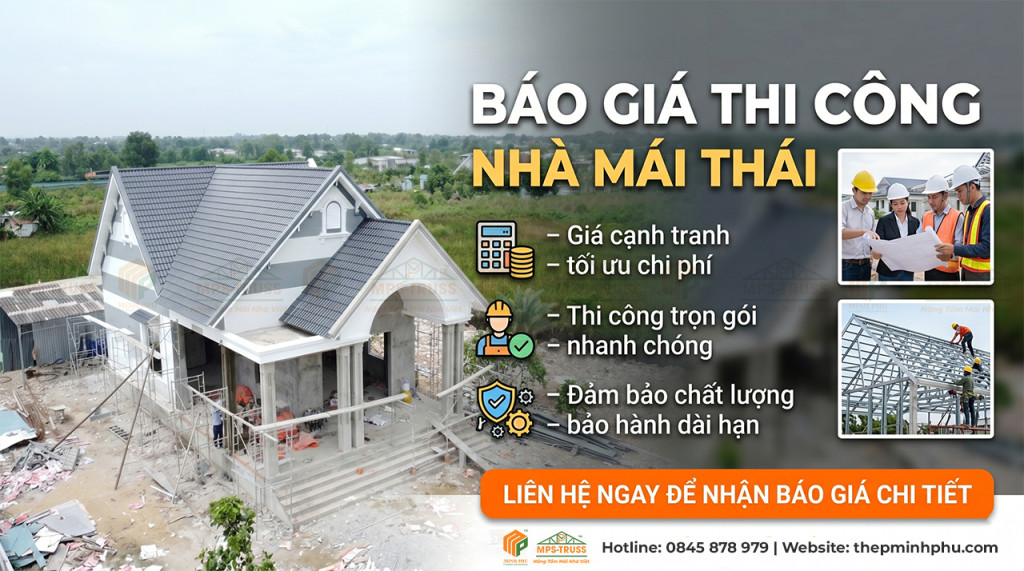 Báo giá thi công nhà mái thái