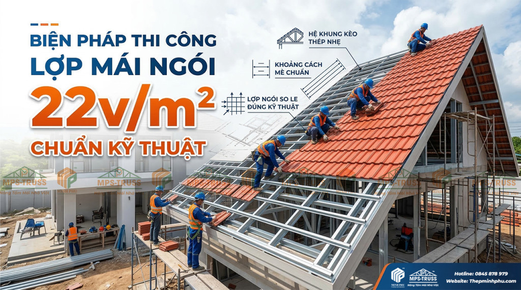 Biện pháp thi công lợp ngói 22v m2