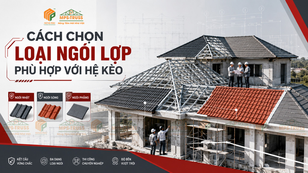 Cách chọn loại ngói lợp phù hợp hệ kèo