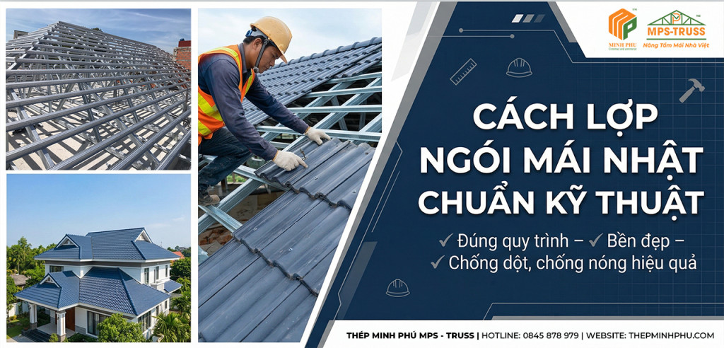 Cách lợp ngói mái nhật