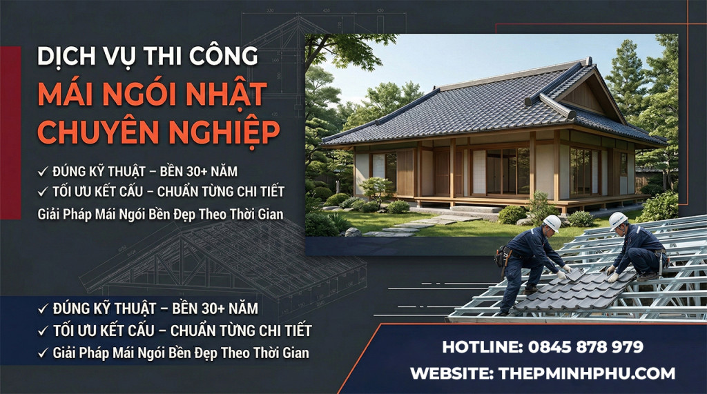 Cách thi công mái nhật