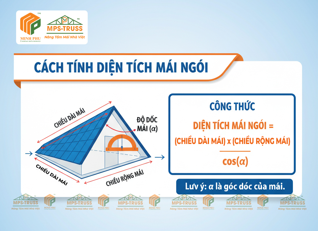 Cách tính diện tích mái ngói