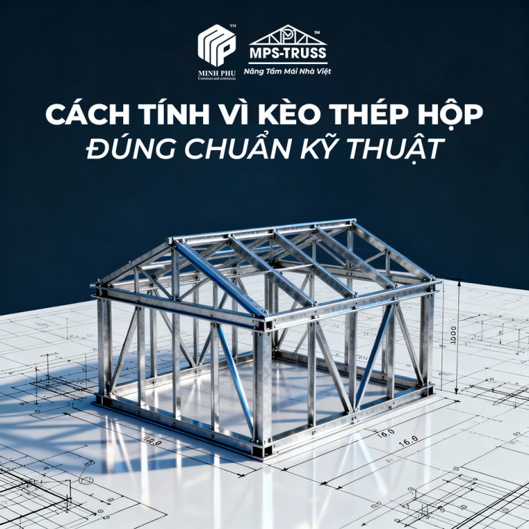 Cách tính vì kèo thép hộp