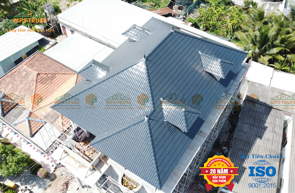 Diện tích mái và khối lượng vật tư mái nhật