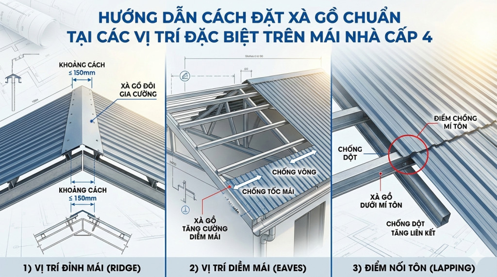 Hướng dẫn cách đặt xà gồ c