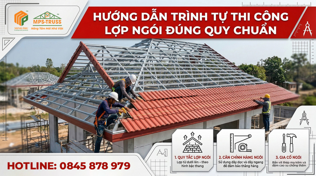 Hướng dẫn tự thi công lợp ngói