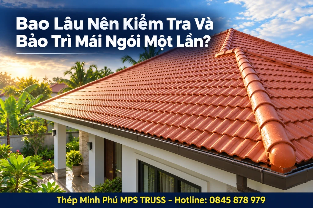 Bao lâu nên kiểm tra và bảo trì mái ngói một lần? Thép Minh Phú MPS TRUSS, hotline 0845 878 979
