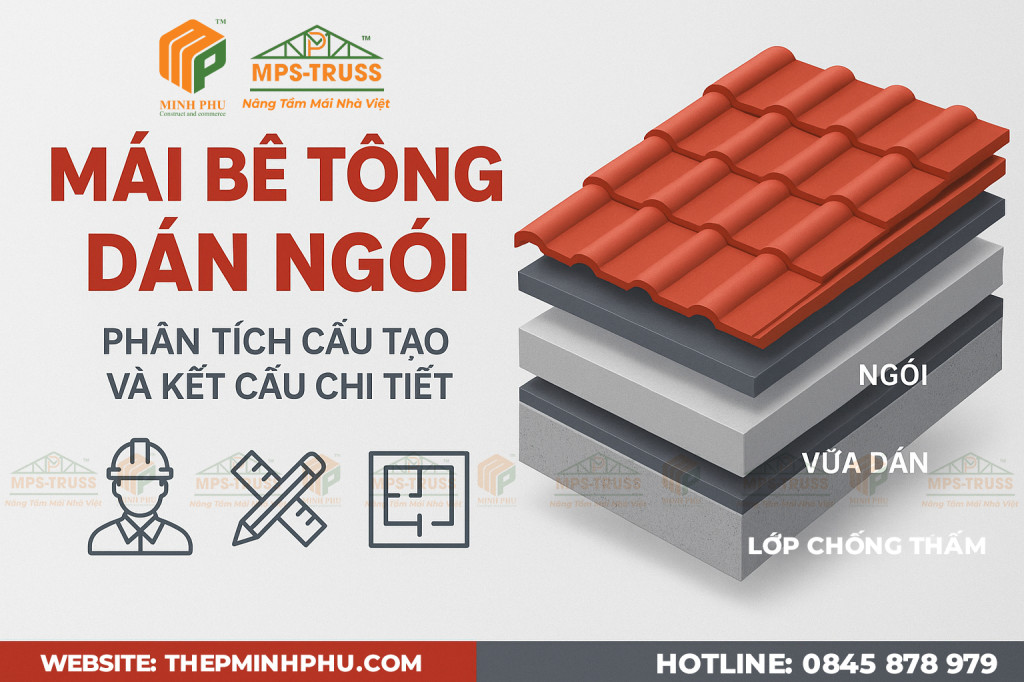 Mái bê tông dán ngói