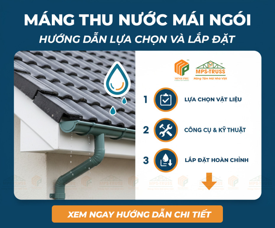 Máng thu nước mái ngói