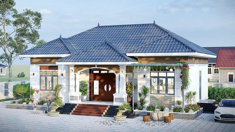 Mẫu 3. Nhà cấp 4 3 Phòng Ngủ