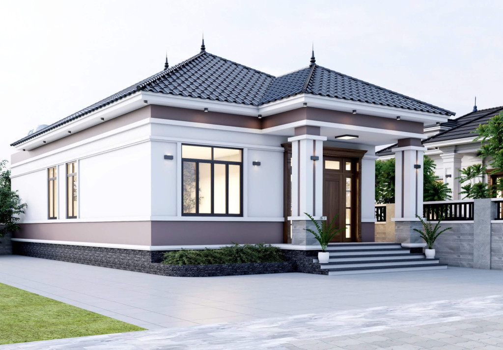 Mẫu 1. Nhà cấp 4 3 Phòng Ngủ