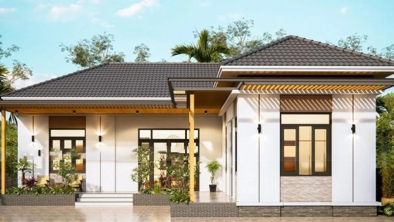 Mẫu 2. Nhà Cấp 4 Chữ L