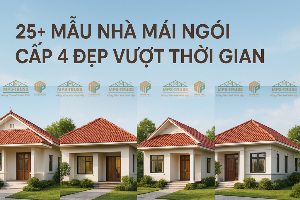 mẫu nhà mái ngói cấp 4 đẹp