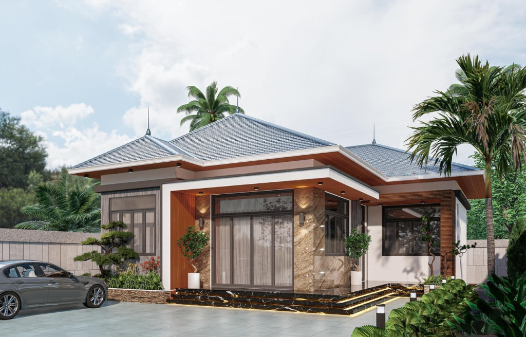 Mẫu 1. Nhà mái ngói nhật cấp 4