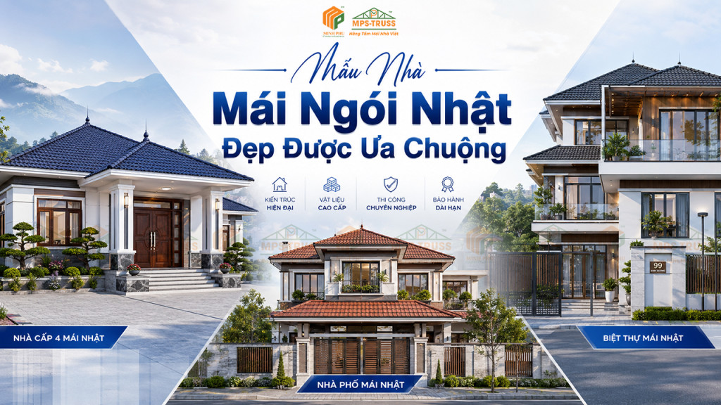 mẫu nhà mái ngói nhật