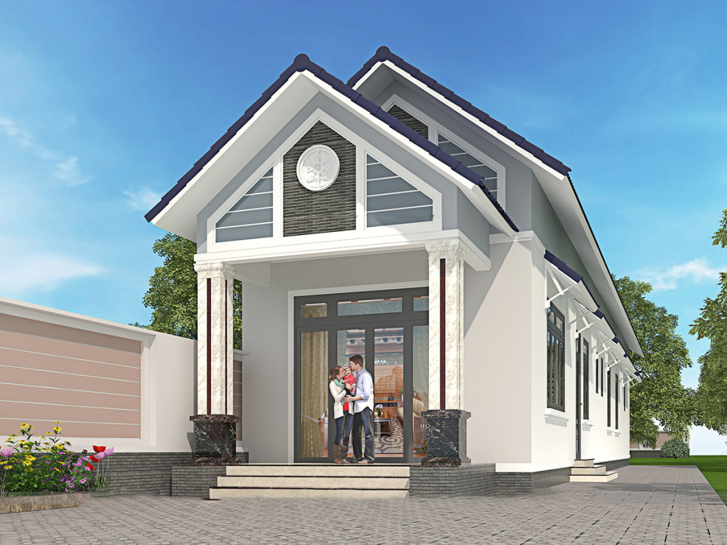 Mẫu 3. nhà mái thái cấp 4