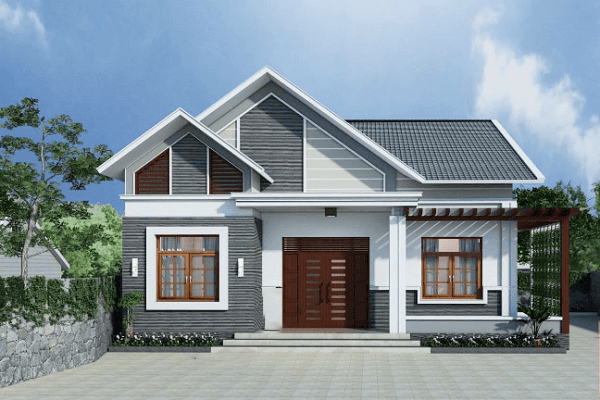 Mẫu 2. nhà mái thái cấp 4