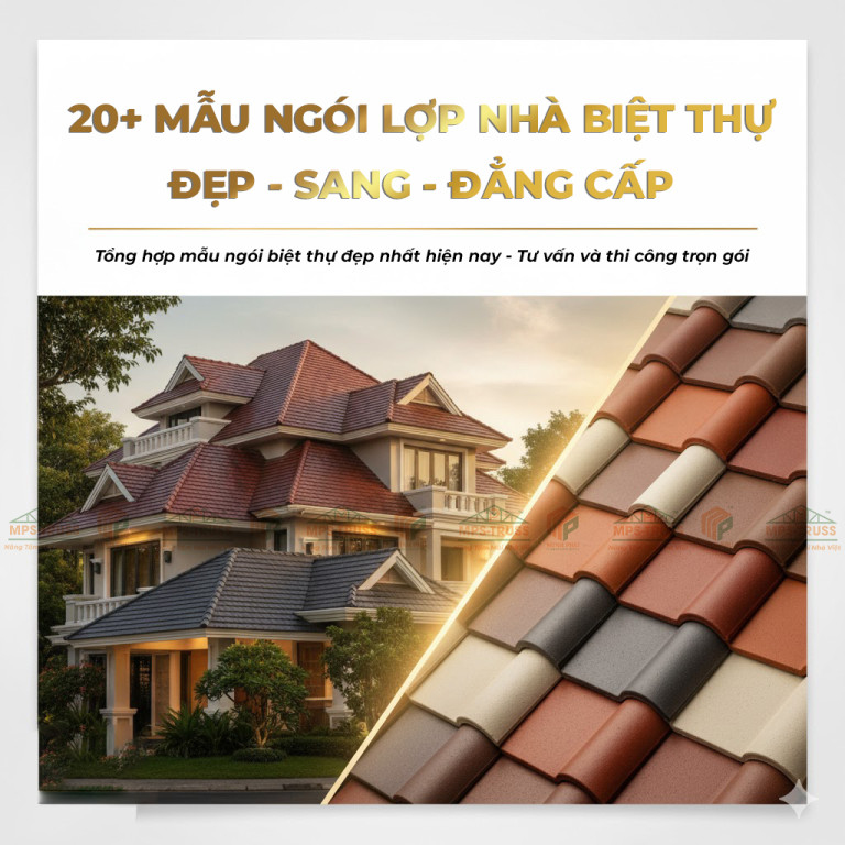 20+ Mẫu ngói lợp nhà biệt thự