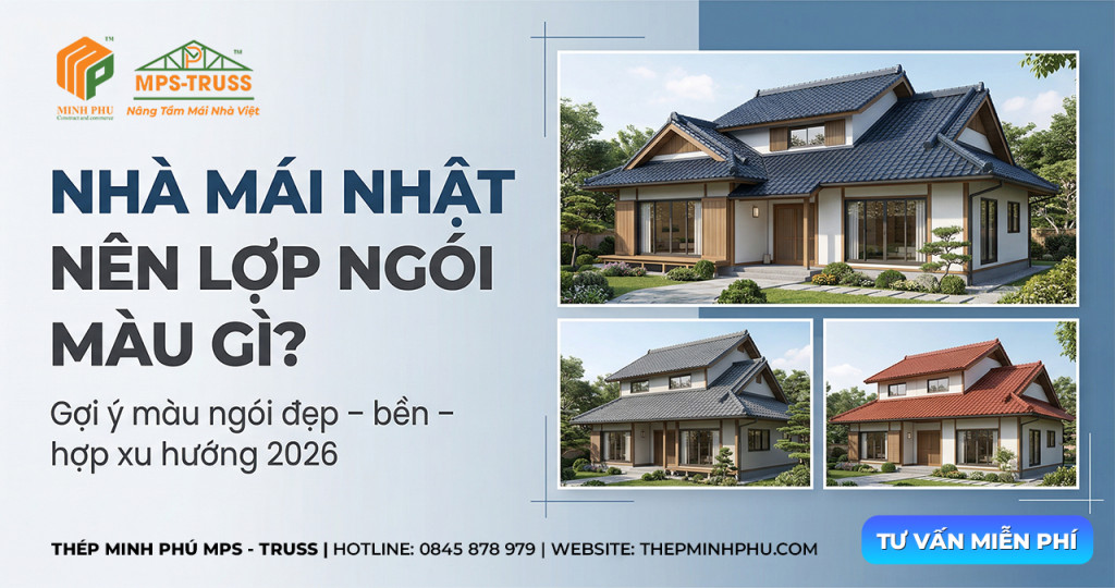 nhà mái nhật nên lợp ngói màu gì