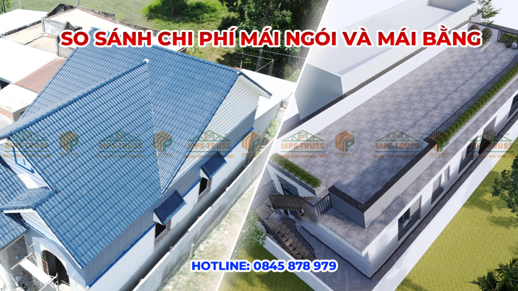 So sánh chi phí mái ngói và mái bằng