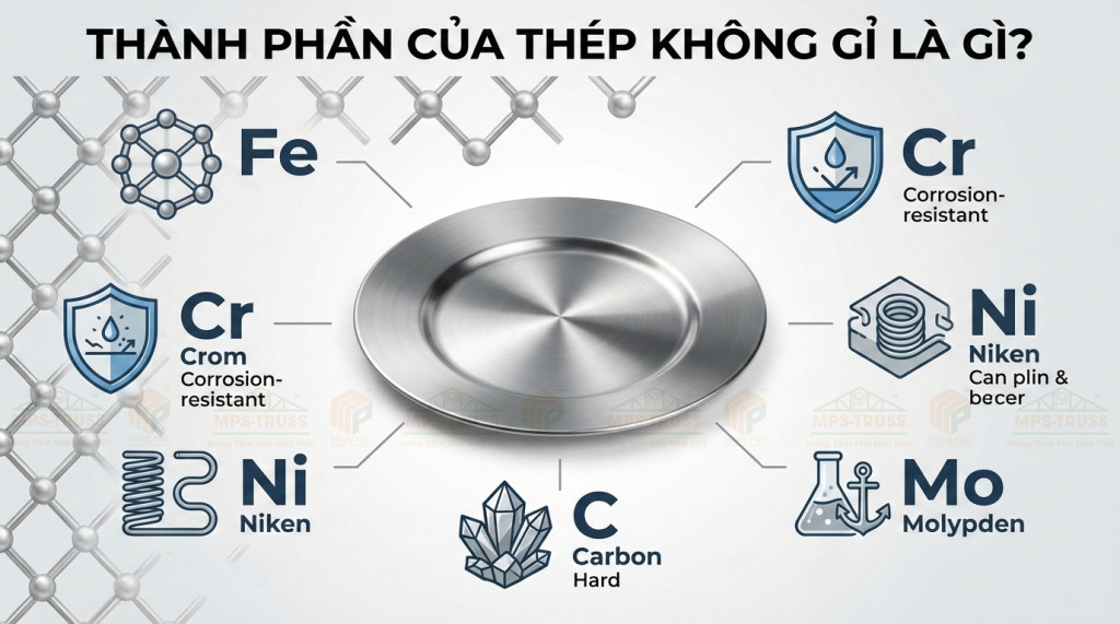 Thành phần của thép không gỉ
