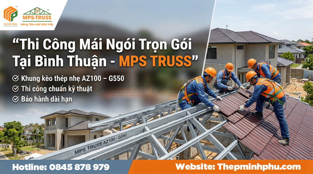 Thi công mái ngói trọn gói tại bình thuận