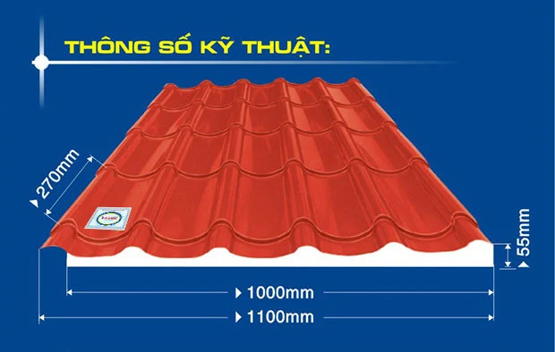 thông số kỹ thuật tôn giả ngói