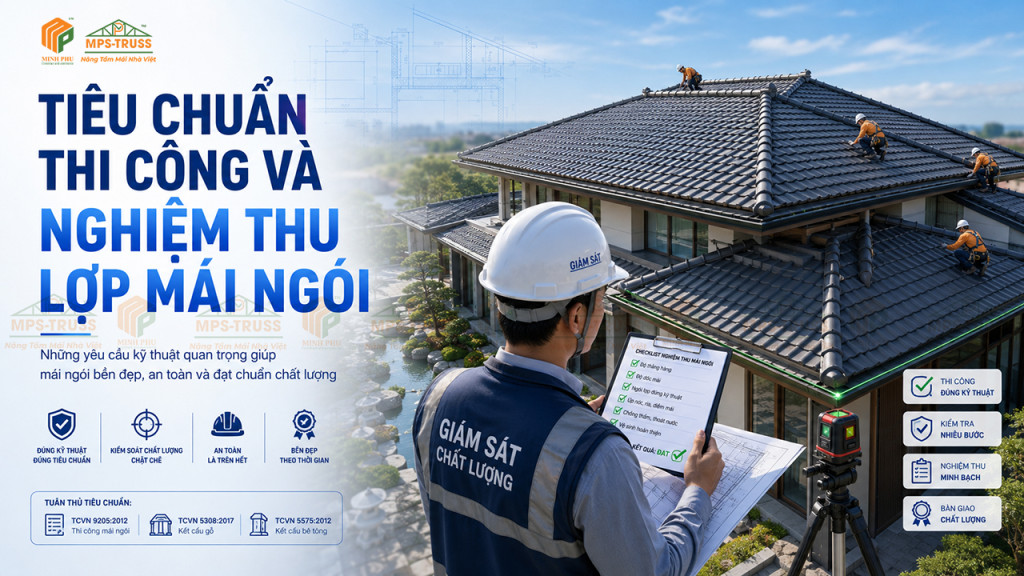 tiêu chuẩn thi công nghiệm thu mái ngói