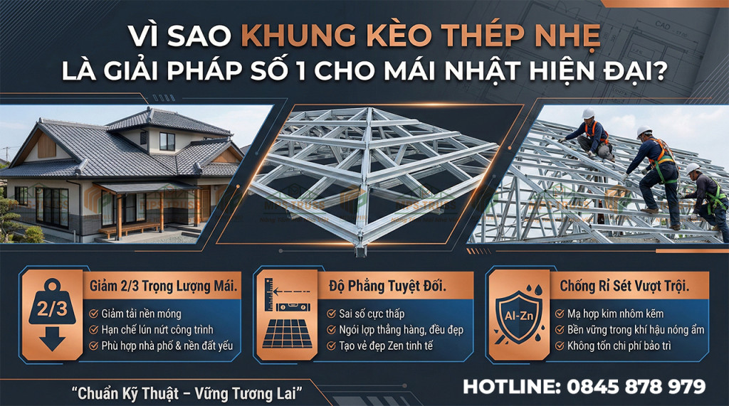 Vì sao khung kèo thép nhẹ tốt cho mái