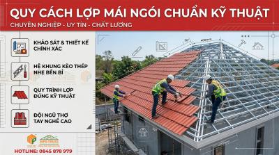 Quy Cách Lợp Mái Ngói Chuẩn Kỹ Thuật